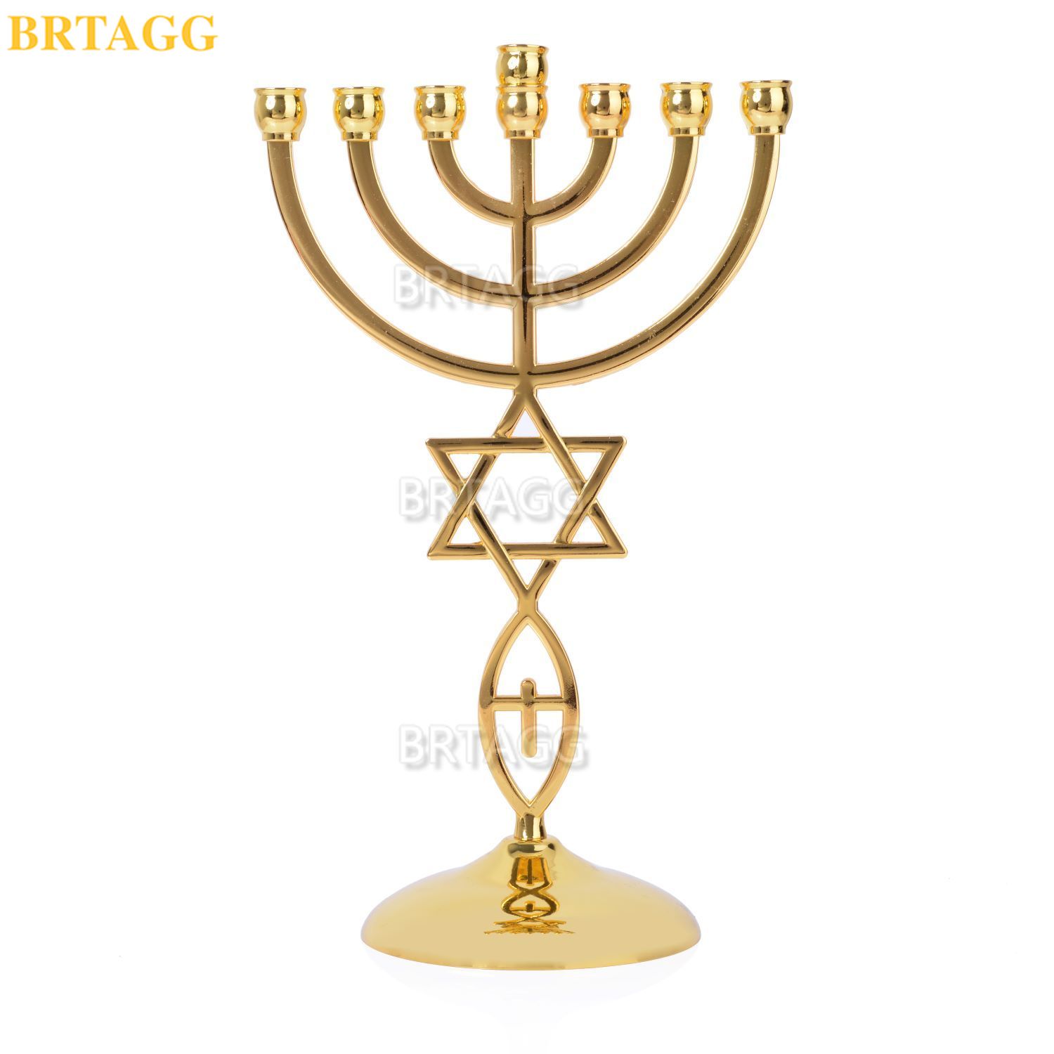 Candle Quotes - BRTAGG Menorah, 7 Chi Do Thái