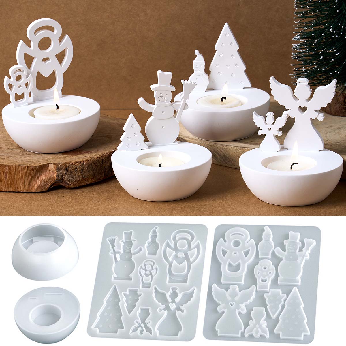 Christmas Tree Snowman Angel C - đánh giá và giá Candle Quotes